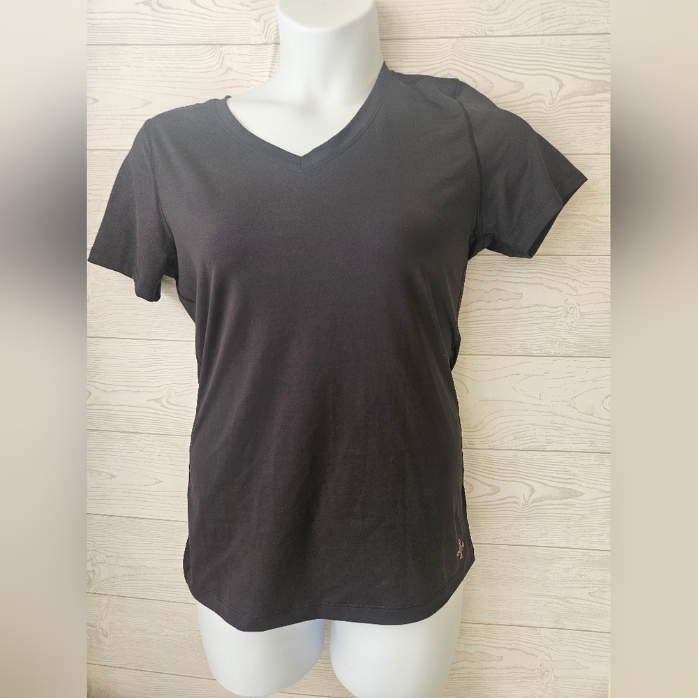 Tommie Copper- Women's Black V-Neck Top XL Gym Training.